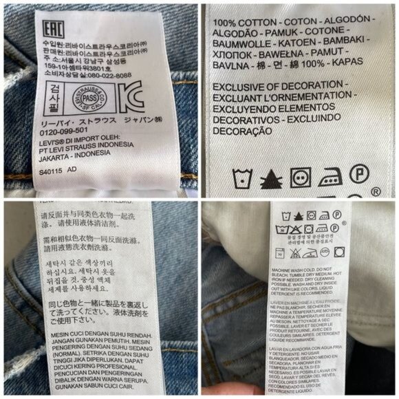 Levi's 501 premium High rise big E Shorts raw hem faded size 30 - Picture 5 of 7